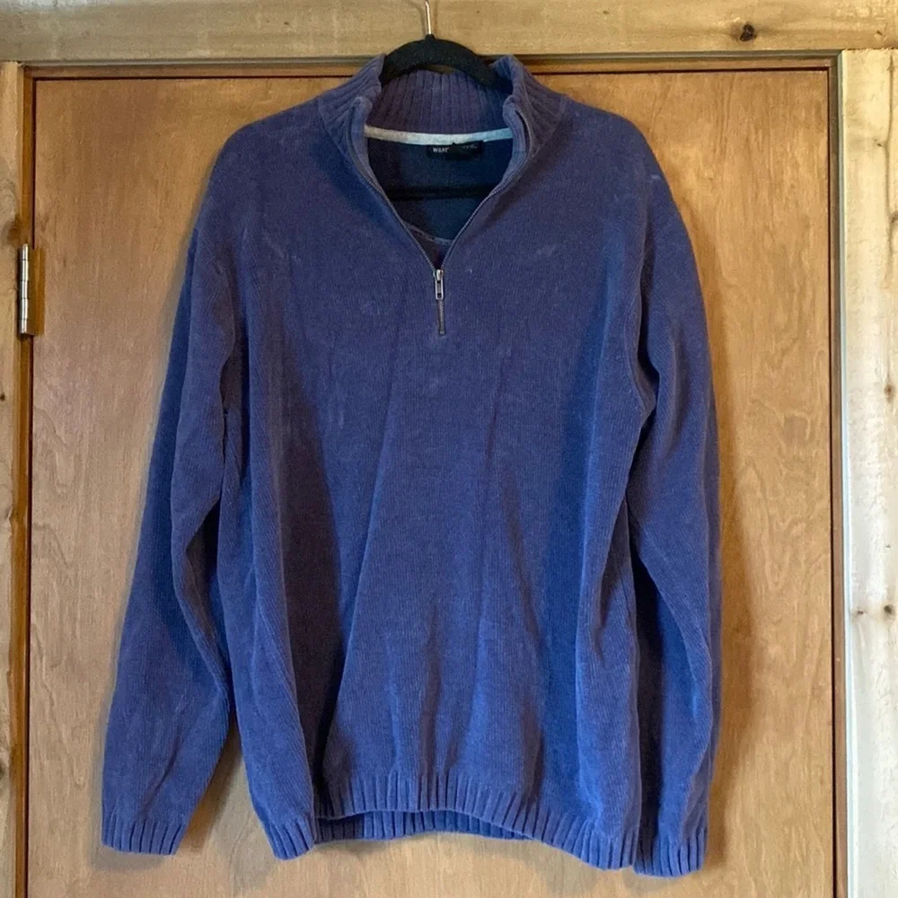 Weatherproof dark purple quarter zip sweater